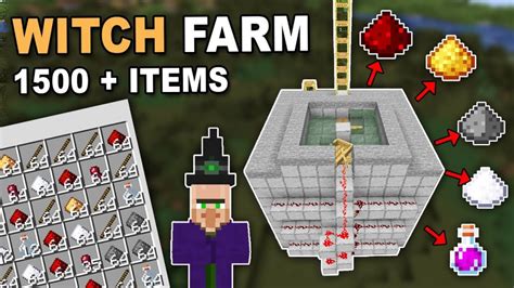Increasing Witch Farm Output with Redstone Contraptions in Minecraft 1.19